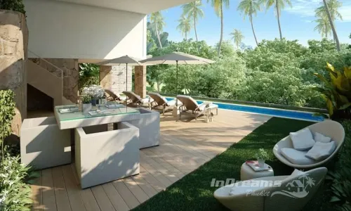 Апартаменты с 1 спальней и с видом на море в проекте Ката Оушен Вью, район Ката